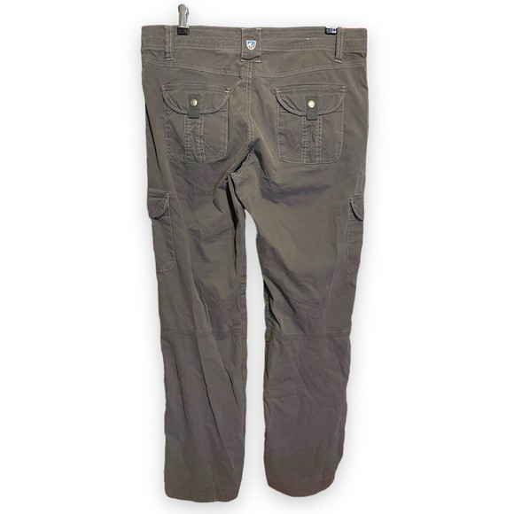 Kuhl Gray Cotton Blend Stretch Roll-Up Straight Leg Cargo Hiking Pants Size 10 - Picture 2 of 5